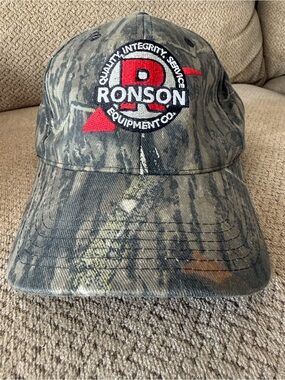 Ronson Camo Logo Baseball Cap - Green/Black
